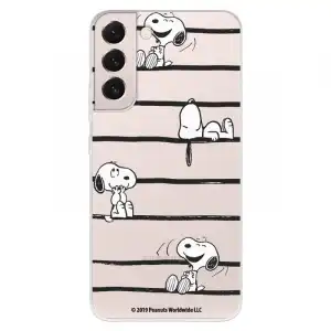 Funda para Samsung Galaxy S22 Oficial de Peanuts Snoopy Rayas - Snoopy