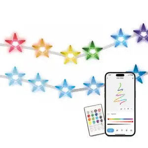 Ksix SmartLED STAR Tira de Estrellas LED RGBIC WiFi/Bluetooth 5m + Control Remoto