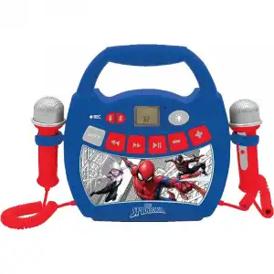 Lexibook Marvel Spiderman Altavoz Portátil Bluetooth con Efectos de Luces y Dos Micrófonos