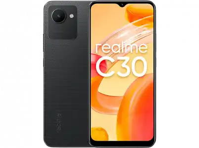 Móvil - realme C30 4G, Negro, 32 GB, 3 GB RAM, 6.5" HD+, Unisoc T612, 5000 mAh, Android