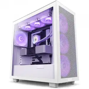 NZXT H7 Flow RGB Midi Tower Cristal Templado USB-C Blanca