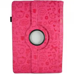 Theoutlettablet Funda Giratoria 360º Fucsia para Tablet SPC Internet Dark Glee/ Blink 10.1"