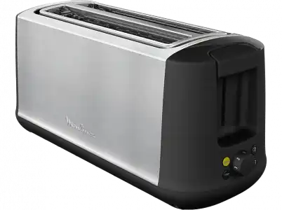 Tostadora - Moulinex LS342D10, 1700 W, 2 ranuras, 7 niveles tostado, Función descongelar y recalentar, ECO, Bandeja recogemigas, Acero Inox.