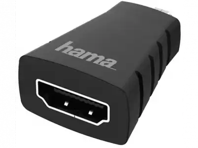 Adaptador - Hama 00200348, De HDMI a Micro HDMI, 4K, Ethernet, Negro