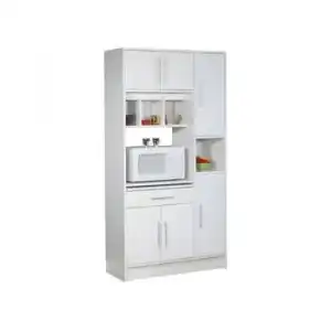 Aparador De Cocina Mady 1 Cajón 91x40x180 Cm Color Blanco Venta-unica