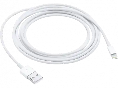 APPLE Cable Lightning a USB, USB 2.0, iPhone, iPod o iPad, 2 m, Blanco