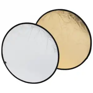 Bresser BR-TR5 Reflector Plegable Redondo 2 en 1 80cm Oro/Plata