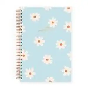 Cuaderno Charuca L floral blue punteado