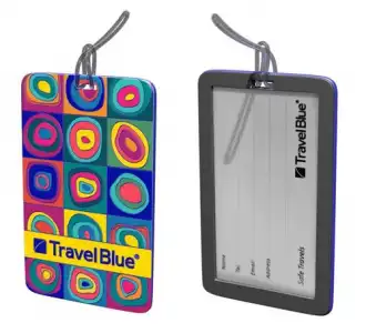 Etiqueta de identificación Travel Blue Cuadrados