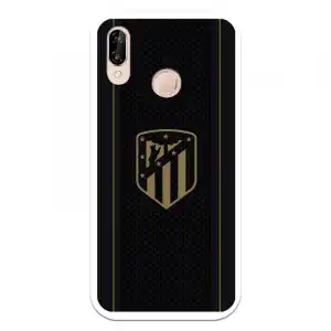 Funda Para Huawei P20 Lite Del Atleti Escudo Dorado Fondo Negro - Licencia Oficial Atlético De Madrid