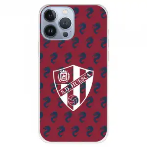 Funda Para Iphone 13 Pro Max Del Huesca Patrón Dragones - Licencia Oficial Sd Huesca