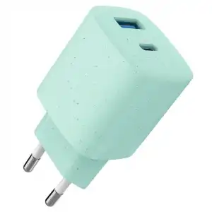 Inves - Cargador De Red Dual USB-A / USB-C 33W Verde