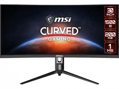 Monitor gaming - MSI Optix MAG301CR2, 29.5" WFHD, Curvo, VA, Frecuencia actualización 200 Hz, Tiempo respuesta 1 ms, Negro