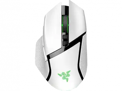 Ratón gaming - Razer Basilik V3 X Hyperspeed, Inalámbrico, 18000 dpi, 9 controles programables, Blanco