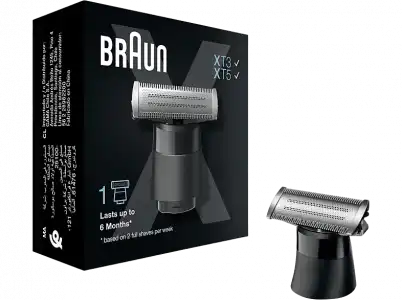 Recambio para afeitadora - Braun XT10, Para Series X, Cuchillas 4D, Negro