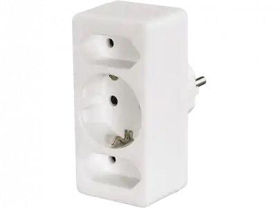 Regleta - Hama 00047688, 3 salidas AC, Euro, 3680 W, 230 V, 16 A, Blanco