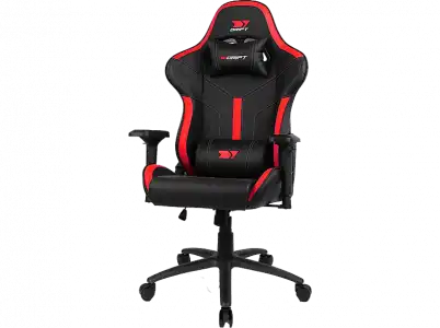 Silla gaming - Drift DR350, Polipiel, Reposabrazos 4D, Ruedas silenciosas, Inclinación, Rojo