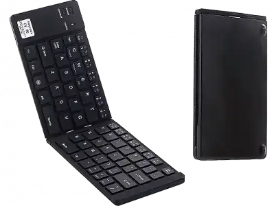 Teclado inalámbrico - Dam Electronics 228, Plegable, Bluetooth, Universal, Conexión inmediata, Negro