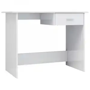 Vidaxl Escritorio De Aglomerado Blanco Brillante 100x50x76 Cm