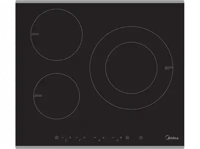 Encimera inducción - Midea MC-IT7116B1-A, Encastrable, 3 Zonas, Booster, Táctil, Negro