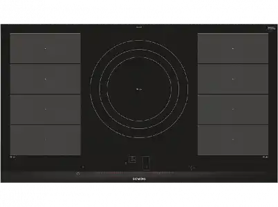 Encimera - Siemens EX975LVV1E, Eléctrica, Inducción, 3 zonas, 32 cm, Negro