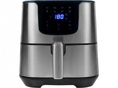 Freidora de aire - Princess 01.183312.01.750 Digital Aerofryer Deluxe XXL, 1700 W, 5.5 l, Display LCD, Hasta 200 °C, Plata