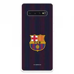Funda Para Samsung Galaxy S10 Plus Del Barcelona Rayas Blaugrana - Licencia Oficial Fc Barcelona