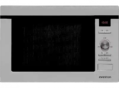 Microondas integrable – Infiniton IMW-1625, 25L, Plato de 31,5 cm, 900W, Control digital, Inox