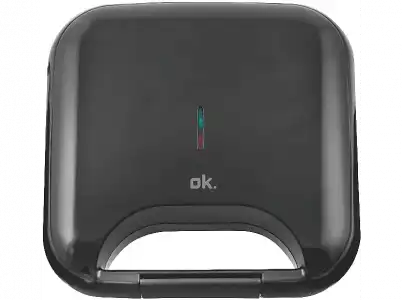 Sandwichera - OK OSM 1111, Potencia 750W, Capacidad 2 Sandwiches, Negro