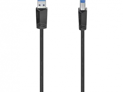 Cable USB - Hama 00200625, 1.5 m, USB-A, USB-B, 3.0, 5 Gbit/s, Negro