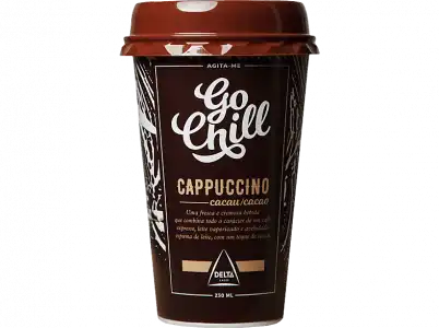 Café en vaso - Delta Capuchino Go Chill, 230 ml, Listo para llevar, Cacao