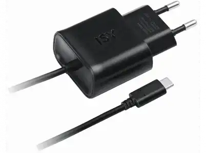 Cargador de pared - Isy IWC-7000, Universal, USB-C, Negro