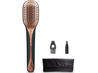 Cepillo de pelo reparador - Rowenta Hair Therapist™ CF9940F0, Repara la fibra capilar, Tecnología Thermal Care, Revestimiento Keratin, Negro