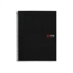Cuaderno A4 Miquelrius negro cuadrícula tapa blanda 140 hojas