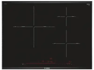 Encimera - Bosch Serie 8 PID775DC1E, Inducción, Eléctrica, 3 zonas, 32 cm