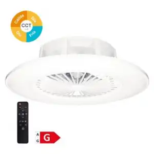 Gsc Evolution Ventilador De Techo Con Luz | Mando A Distancia | Temporizador | 3 Velocidades | 40w | Color Blanco