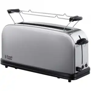 Russell Hobbs Adventure Tostadora 2 Rebanadas con Ranura Larga Acero Inoxidable