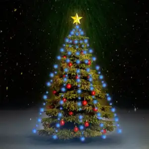 VidaXL Red de Luces para Árbol de Navidad 150 LED Azul 150cm