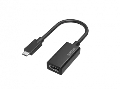 Adaptador - Hama 00205160 de vídeo, enchufe USB-C Toma HDMI™, Ultra-HD 4KNegro