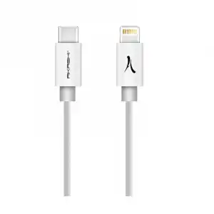 Akashi Cable USB-C 3A a Lightning Macho/Macho 1m Blanco