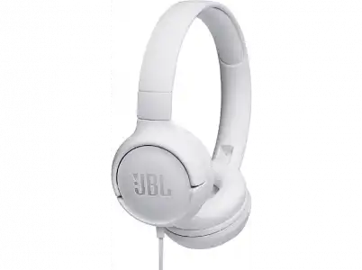 Auriculares - JBL Tune 500, Pure Bass Sound, Micrófono, Plegables, Control volumen, Blanco