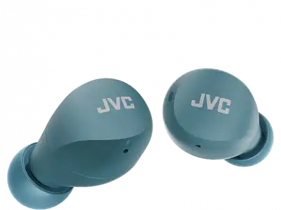 Auriculares True Wireless - JVC Gumy Mini HA-A6T, Control táctil, Autonomía 23 horas, Compatible con asistente de voz, IPX4, Verde + Estuche carga