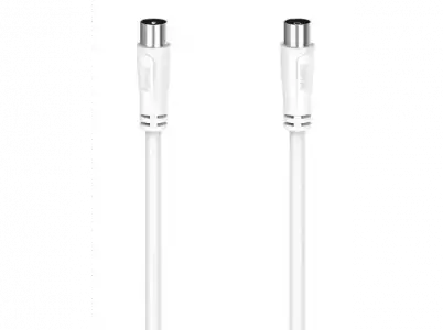 Cable de antena - Hama 205047, Coaxial, 90 dB, 5 m, Blanco