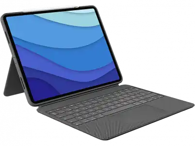 Funda con teclado - Logitech Combo Touch, Para iPad Pro 11 inch (1.ª, 2.ª, 3.ª, 4.ª generación 2018, 2020, 2021, 2022), Smart Connector, Gris