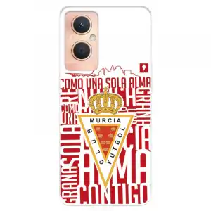 Funda Para Oppo A96 4g Del Real Murcia Escudo Fondo Blanco - Licencia Oficial Real Murcia