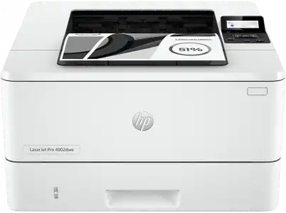 Impresora láser - HP LaserJet Pro 4002dwe, B&N, Laser, 1200X1200 ppp, 40 ppm, Wi-Fi, Smart, Blanco