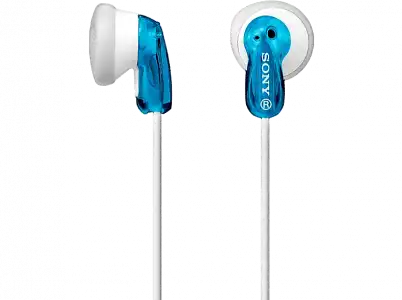 Auriculares de botón - Sony MDR-E9LPL, Iman Neodimio, Jack 3.5 mm, Cable Flexible, Azul