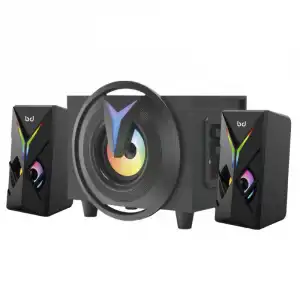 Biwond Vision RGB 2.1Altavoces Gaming RGB con Woofer 8W y 2 Altavoces Satélites 4W Negro