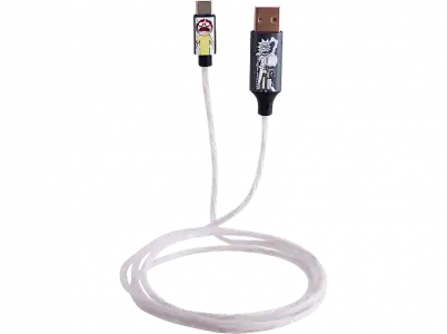 Cable - Nacon BigBen Rick and Morty USB A/USB C, Luminoso, 1.2 metros, Verde