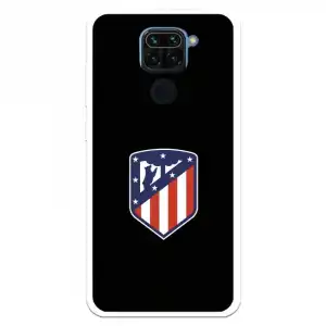 Funda Licencia Oficial del Atleti Escudo Fondo Negro para Xiaomi Redmi Note 9